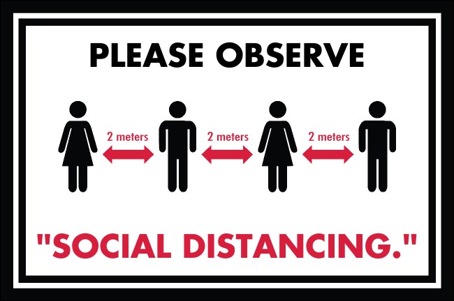 Social distancing Poster Product Front