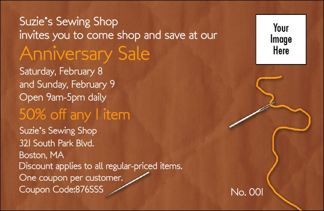 Quilting and Sewing Coupon 1 Product Front