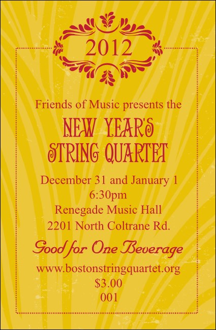 Year Gold Semi Formal Drink Ticket