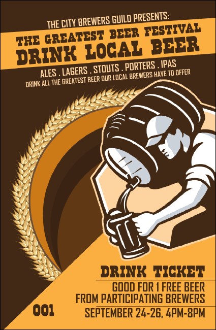 Beer Festival - Artisan Drink Ticket Product Front