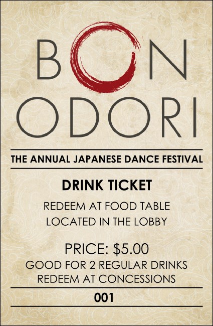 Bon Odori Drink Ticket Product Front