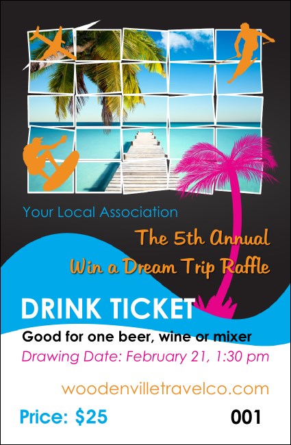 Win a Vacation Drink Ticket Product Front