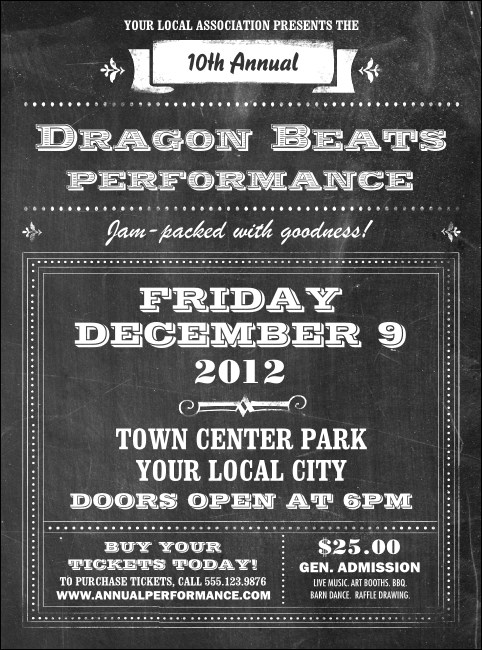 Retro Chalkboard Flyer Product Front