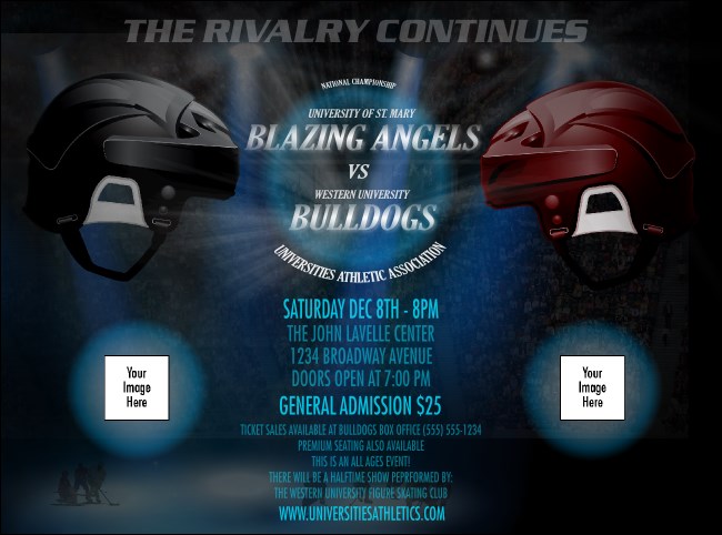 Hockey Faceoff Flyer Product Front