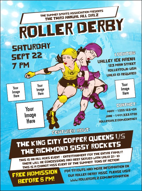 Roller Derby Jammer Flyer Product Front