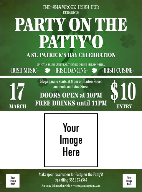 St. Patrick's Day Shamrock Flyer Product Front