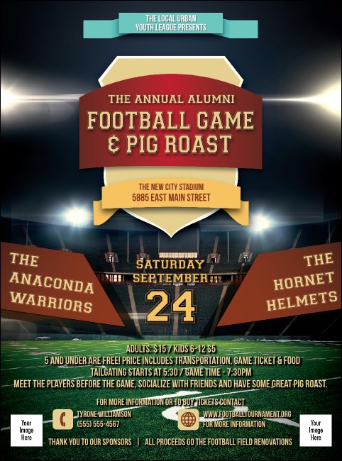 American Football Lights Flyer Product Front