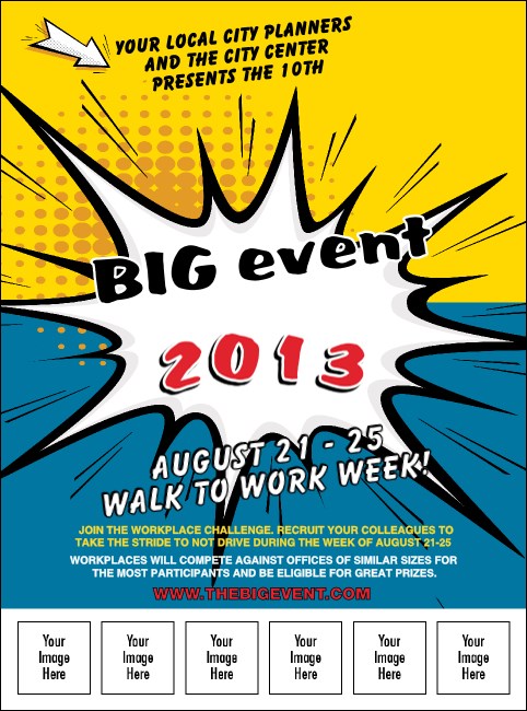 Retro Comic Book Logo Flyer Product Front