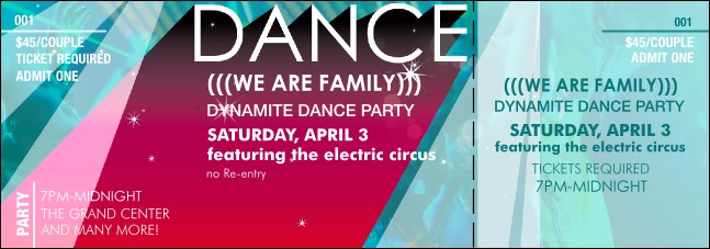 Dance Spotlight Event Ticket Product Front