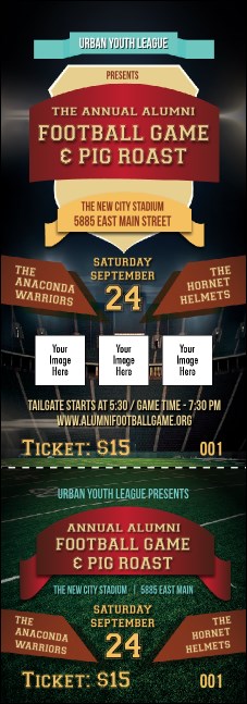 American Football Lights Event Ticket Product Front