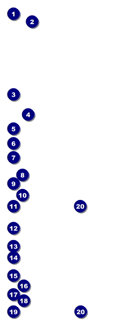 American Football Blue Event Ticket Front Field Markers