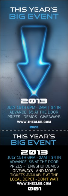 Night Club Neon Event Ticket Product Front