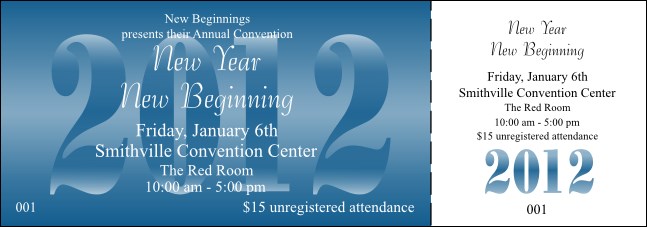 Year General Admission Ticket (Blue) Product Front
