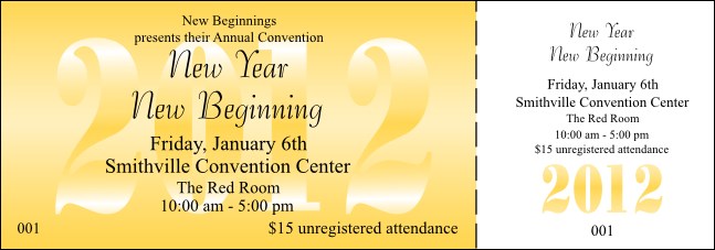 Year General Admission Ticket (Gold) Product Front