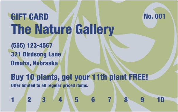 Electric Garden Loyalty Card Product Front