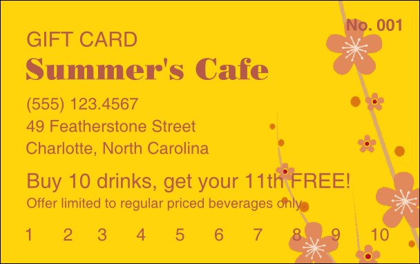 Fruit Flowers Gift Card Product Front