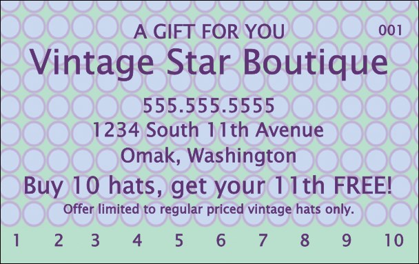 Polka Design Loyalty Card Product Front