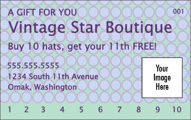 Polka Design Loyalty Card (your image) Product Front