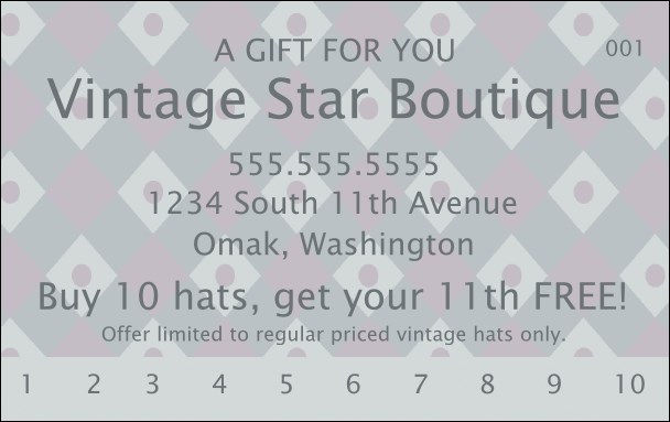 Silver Diamond Loyalty Card Product Front