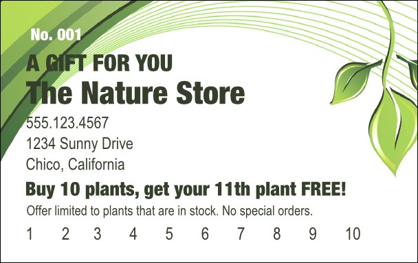 Green Leaf Gift Card Product Front