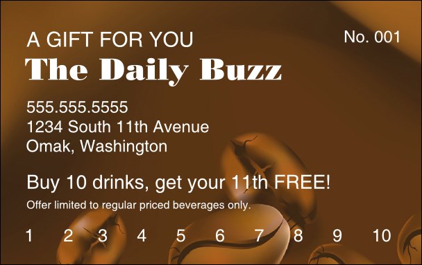 Coffee Loyalty Card
