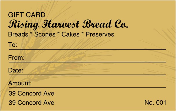 Bakery Gift Card
