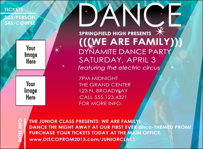 Dance Spotlight Invitation Product Front
