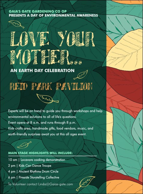 Earth Day Organic Invitation Product Front