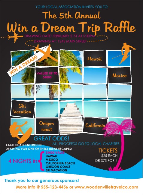 Win a Vacation Invitation Product Front