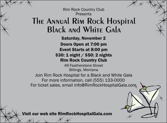 Gala Invitation Product Front