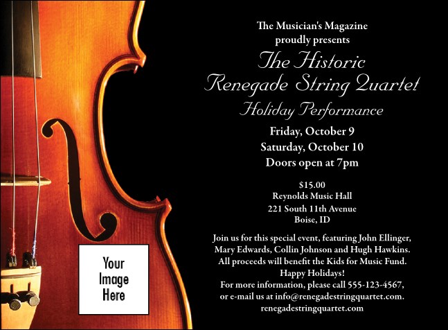 Violin Invitation Product Front