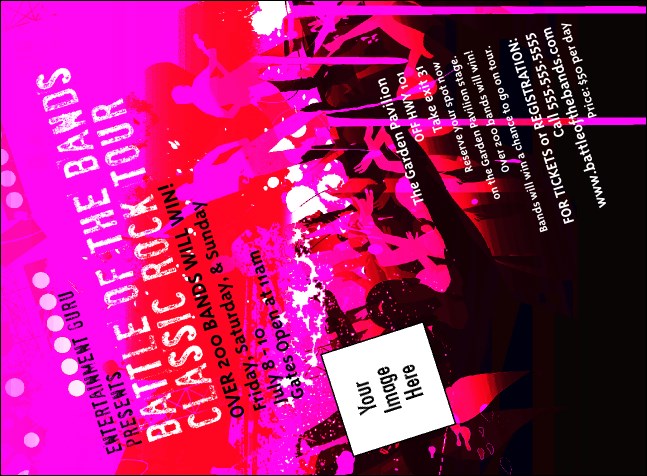 Rock Concert Pink Invitation Product Front