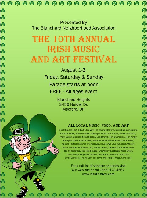 St. Patrick's Day Flyer 001 Product Front