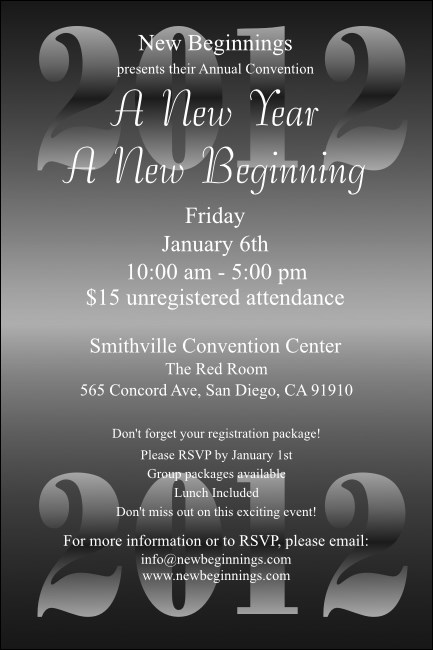 Year Poster (Black) Product Front