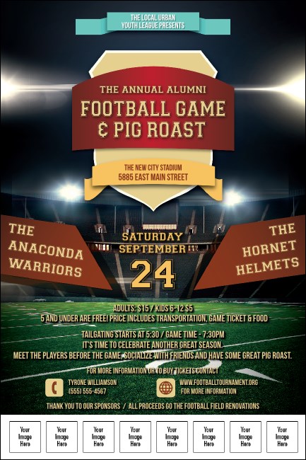 American Football Lights Logo Poster Product Front