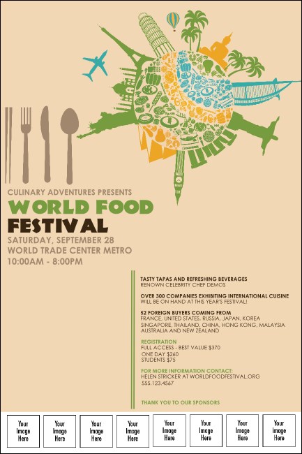 Food Festival Logo Poster