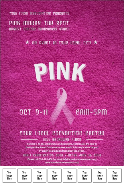 Breast Cancer Pink Ribbon Logo Poster Product Front