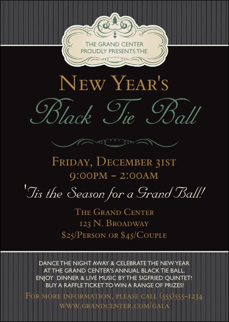 Classic Black Pinstripe Postcard Product Front