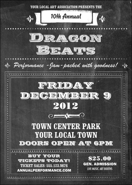 Retro Chalkboard Postcard Product Front