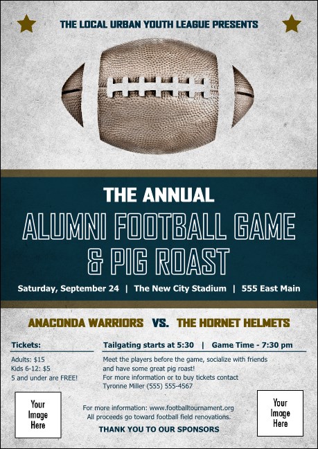 American Football Blue Postcard Product Front