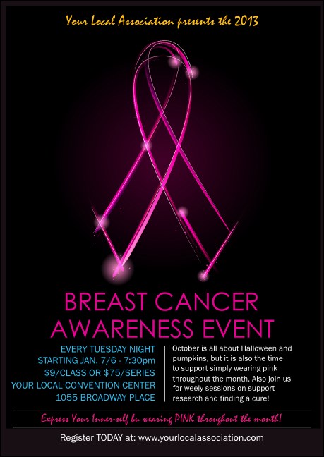 Breast Cancer Ribbon Sparkle Postcard