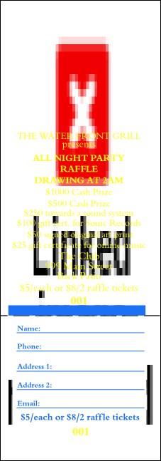 Bright Ideas Graduation Raffle Ticket Product Front