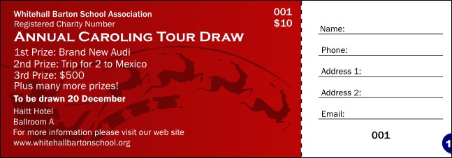 Christmas Scene Raffle Ticket 001 Product Front