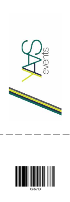 Sports Raffle Ticket 001 in Black and Yellow Product Back