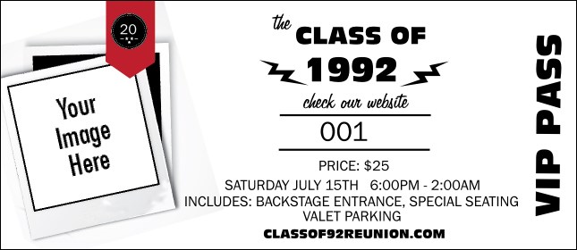 Class Reunion Mascot Red VIP Pass Product Front