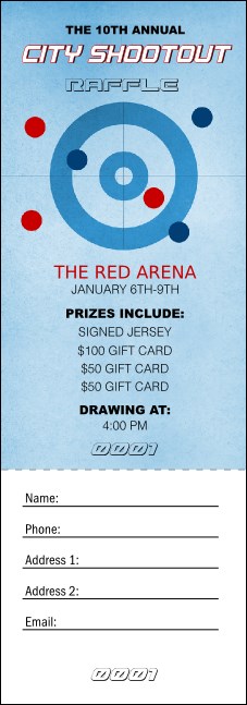 Curling Raffle Ticket Product Front