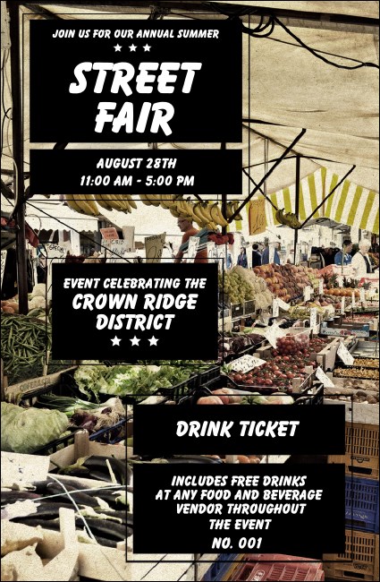 Street Fair Market Drink Ticket Product Front