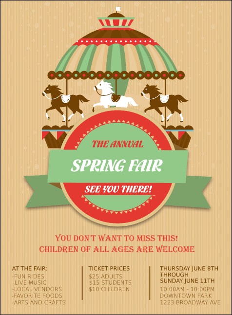 Merry Go Round Invitation Product Front