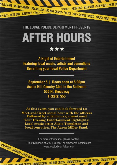 Police Caution Tape Postcard Product Front