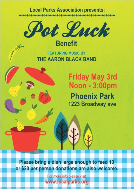 Potluck Benefit Postcard Product Front